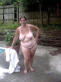 Chubby amature outdoors