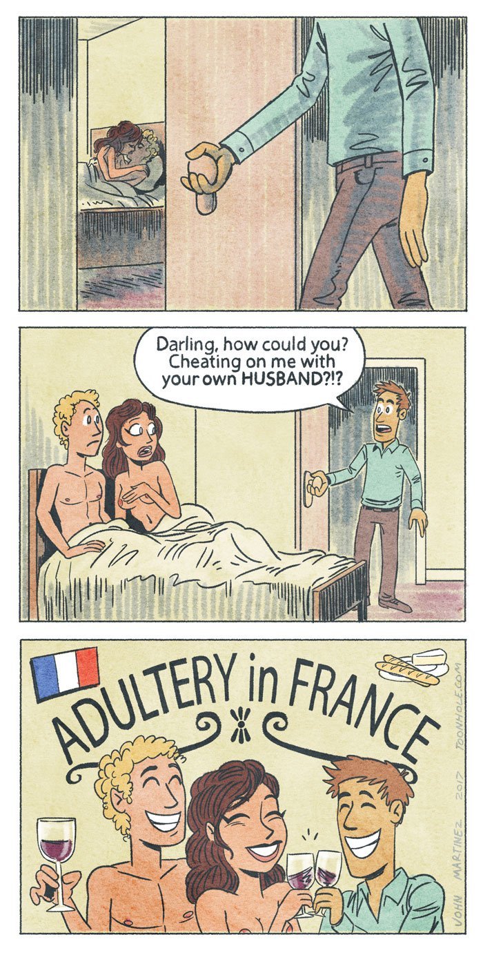 French kiss comic strips