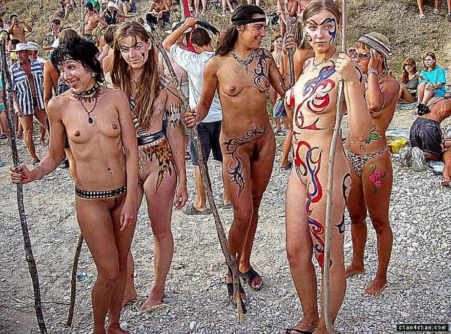 body paint group family pussy Family body painting vintage nudist Porn archive site ...