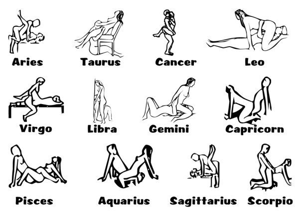 Sex positions according to zodiac signs